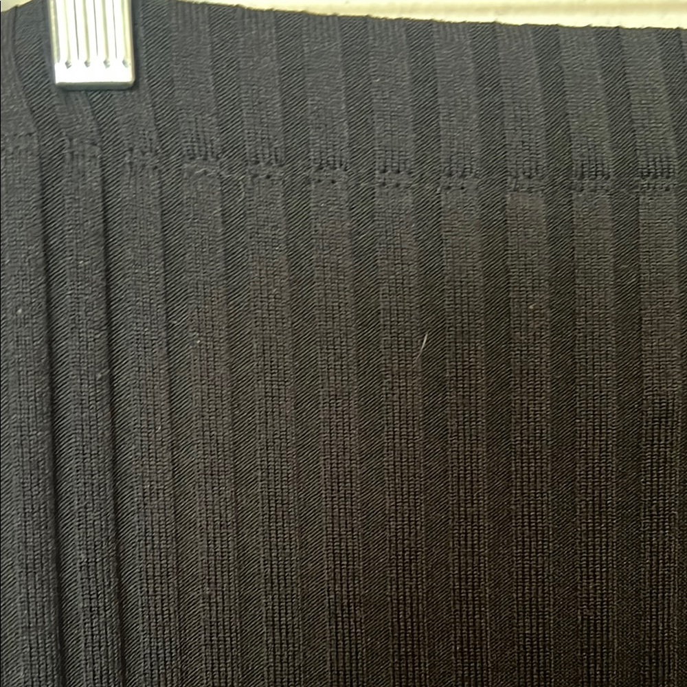 Divided Black Maxi Pencil Skirt with Double Slit - Picture 3 of 4